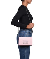 LOVE MOSCHINO CHAIN Lettering Geanta de umar pudra de fata - Genți femei - 4