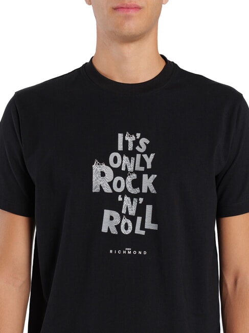 SPARTACO Tricou din bumbac cu imprimeu negru - tricou