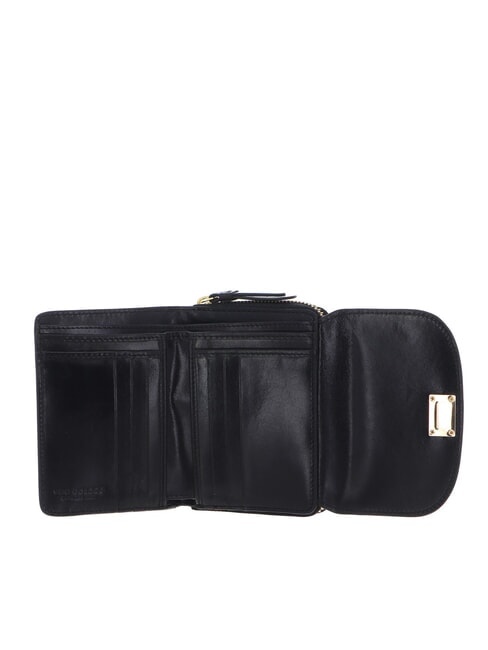 FEDERICA Portofel mic din piele Negru de aur - Portofele femei