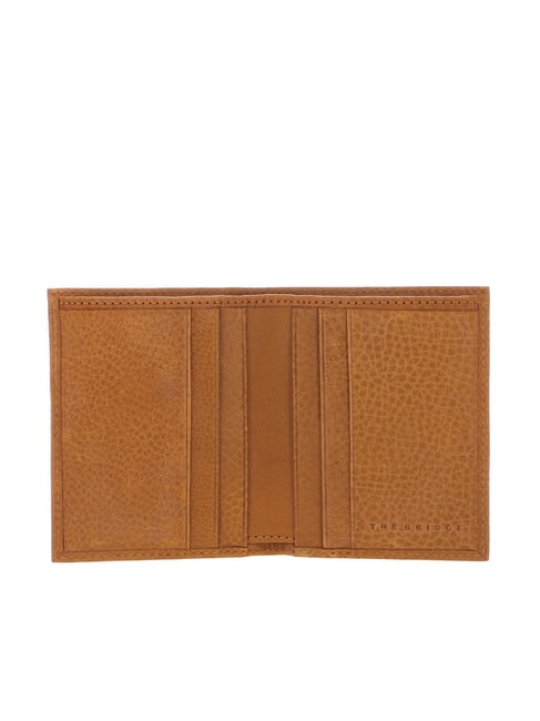 ETTORE Suport de card vertical din piele curry abb ruteniu închis - Portofele bărbați