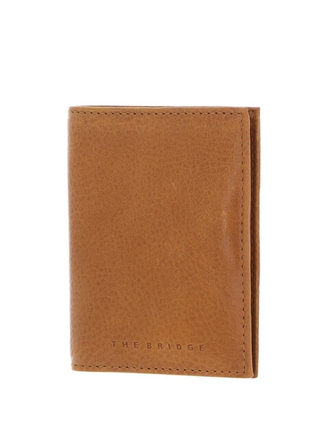 ETTORE Suport de card vertical din piele curry abb ruteniu închis - Portofele bărbați