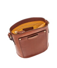 THE BRIDGE CECILIA Geantă de umăr tip găleată din piele BROWN - Genți femei - 4