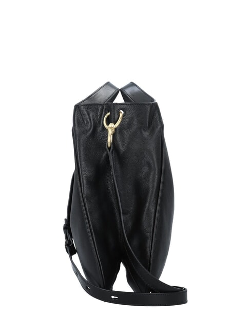 ELISABETTA Geanta din piele cu bareta de umar Negru de aur - Genți femei