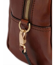 THE BRIDGE FLORA Geanta ghiozdan din piele cu buzunare BROWN - Genți femei - 3