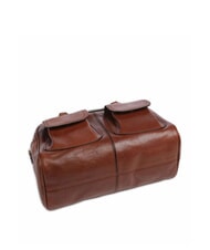 THE BRIDGE FLORA Geanta ghiozdan din piele cu buzunare BROWN - Genți femei - 5