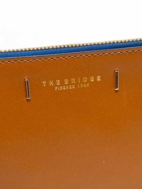 CHIARA Pochette din piele Cognac / Aur - Genți femei