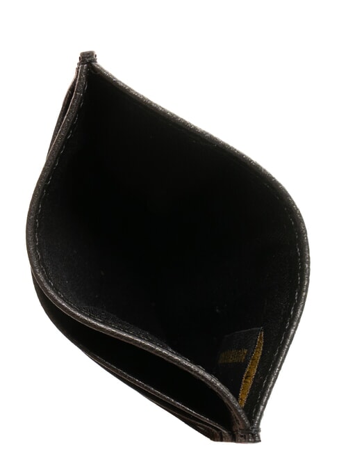 CESARE Suport plat pentru card din piele negru - Portofele bărbați