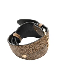 BORBONESE GRAFFITI Cureaua cu crampoane natural op / negru - Curele - 3