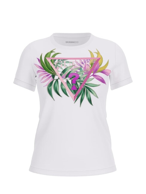 CN SS LEAF Tricou cu maneca scurta alb purpuriu - tricou
