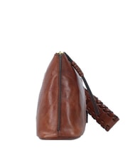 THE BRIDGE FEBE Frumusețe din piele cu împletituri BROWN - Truse de toaletă - 3