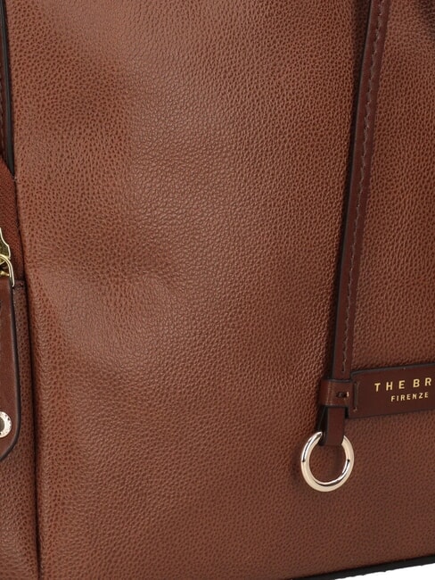 CARLOTTA Geanta hobo din piele cu buzunare BROWN - Genți femei