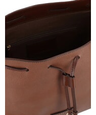 THE BRIDGE CARLOTTA Geanta hobo din piele cu buzunare BROWN - Genți femei - 5