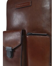 THE BRIDGE FILIPPO Rucsac din piele, suport laptop 13". Maro / Ruteniu - Rucsacuri pentru laptop - 4