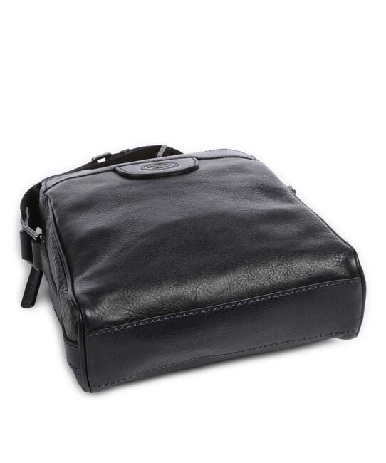 FABIO Geanta din piele albastru / ruten - Genți de umăr bărbați