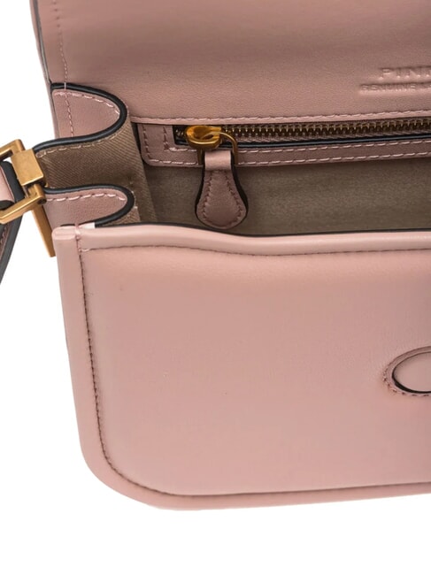 LOVE BOX Mini geantă nappa cu clapă pulbere-aur antic - Genți femei