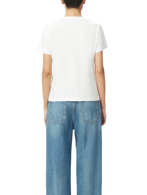 NAMBRONE  Tricou din bumbac alb-albă ca zăpada - tricou