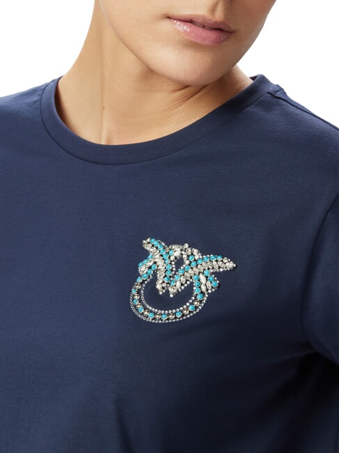 NAMBRONE  Tricou din bumbac abis albastru - tricou