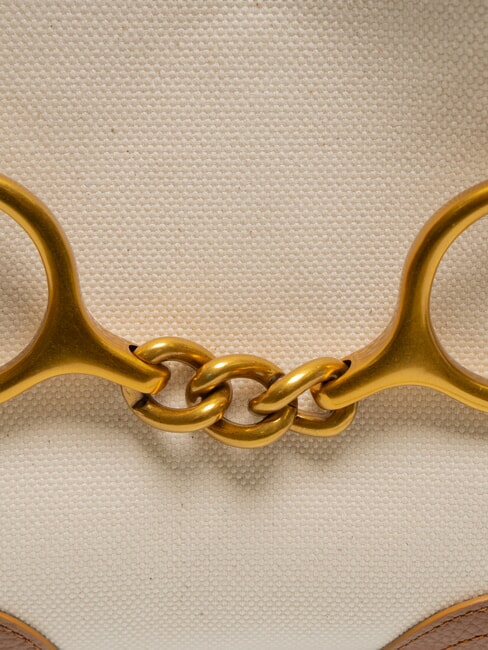 CECILIA Geantă de pânză cu curea de umăr PIELE - Genți femei