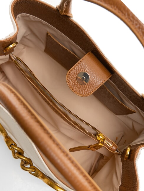 CECILIA Geantă de pânză cu curea de umăr PIELE - Genți femei