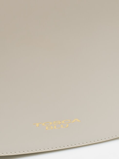 KORA Geanta din piele cu clapa fildeș alb - Genți femei