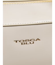 TOSCA BLU KORA Geanta portbagaj din piele cu curea de umar fildeș alb - Genți femei - 3