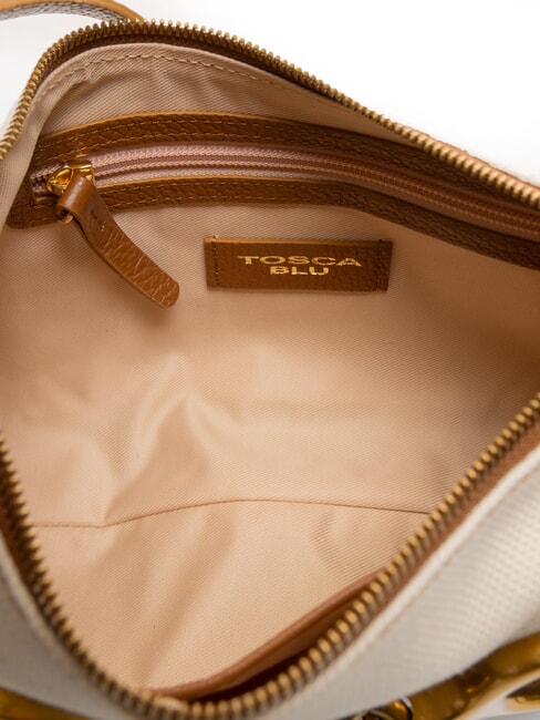 CECILIA Geantă de umăr din pânză cu curea de umăr PIELE - Genți femei