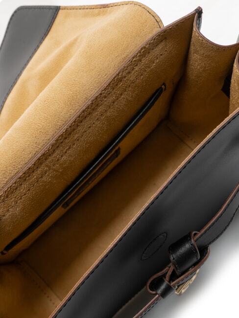 AMELIA Geanta de umar din piele cu farmec negru - Genți femei