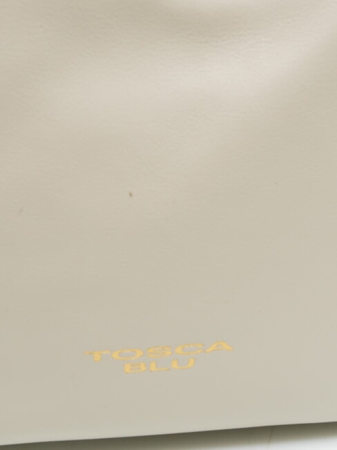 ANGIE Geantă mică de umăr din piele fildeș alb - Genți femei