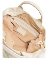 TOSCA BLU BEATRICE Geanta din piele cu maner si curea de umar fildeș alb - Genți femei - 4