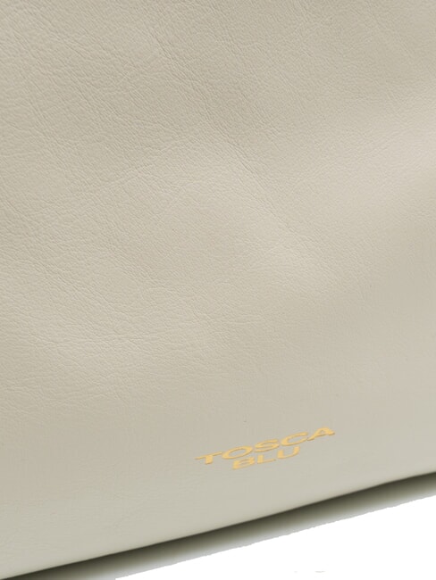 ANGIE Geanta de umar din piele fildeș alb - Genți femei