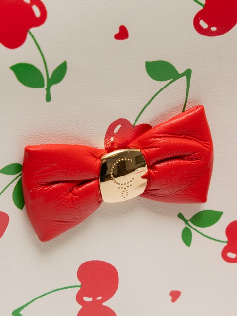 CHERRY Mini geantă de umăr cu clapă alb - Saci și accesorii pentru copii