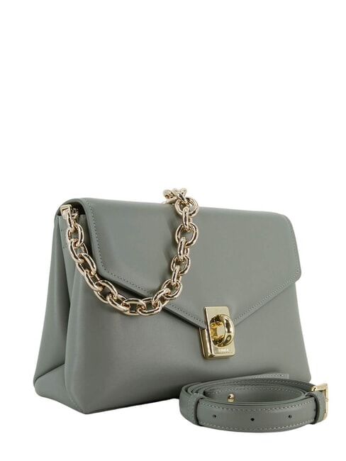 MERIDIANA  Geanta din piele cu bareta de umar agaveb - Genți femei