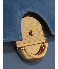 FURLA SFERA Geanta de umar din piele cu clapa denim - Genți femei - 3