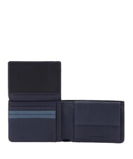 PIQUADRO PAAVO Portofel din piele cu clapă albastru - Portofele bărbați - 2