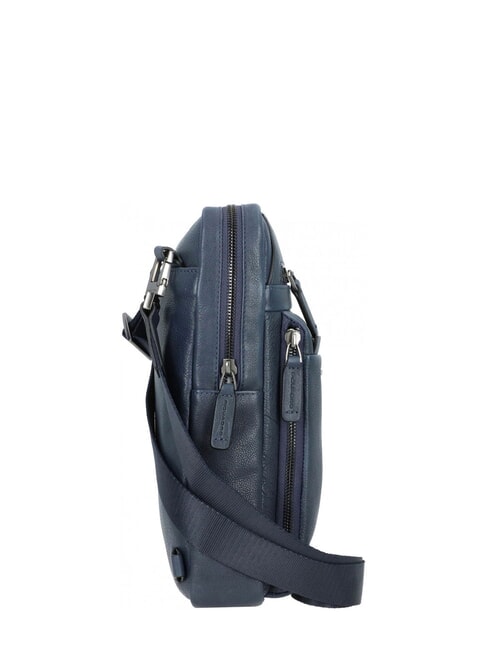 PAAVO Geanta mare din piele pentru iPad albastru - Genți de umăr bărbați