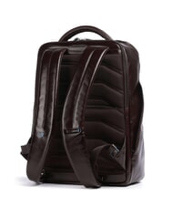 PIQUADRO BLUE SQUARE Rucsac din piele pentru laptop de 15,6". MAHOGANY - Rucsacuri pentru laptop - 2