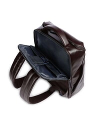 PIQUADRO BLUE SQUARE Rucsac din piele pentru laptop de 15,6". MAHOGANY - Rucsacuri pentru laptop - 4