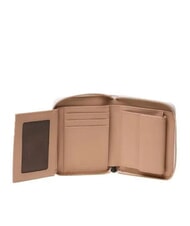 LOVE MOSCHINO LOGO ITALICS Portofel cu fermoar bej - Portofele femei - 2