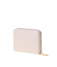 LOVE MOSCHINO LOGO ITALICS Portofel cu fermoar bej - Portofele femei - 3