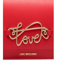 LOVE MOSCHINO CURSIVE LOGO Geanta de umar RED - Genți femei - 3