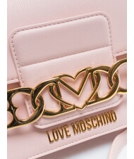 LOVE MOSCHINO HEART CHAIN Geanta de umar Trandafir - Genți femei - 3