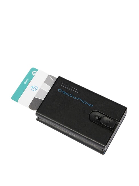 URBAN Portofel compact din piele cu glisor negru grigiongr - Portofele bărbați