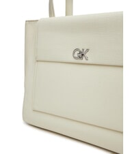 CALVIN KLEIN CK MEDIUM Cumpărător de umăr cretă - Genți femei - 3