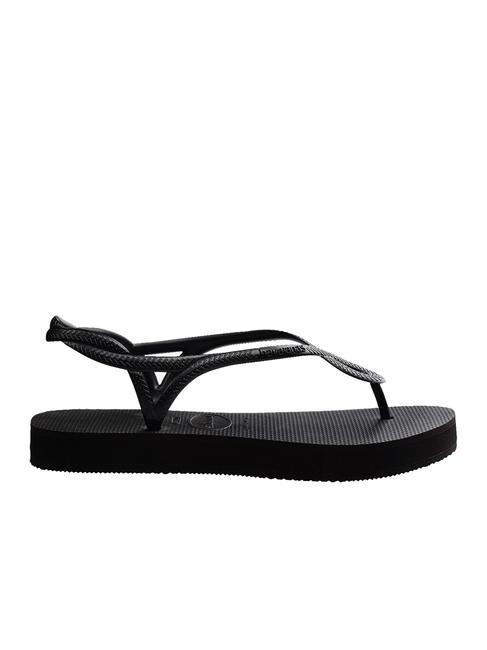 LUNA FLATFORM Sandale flip-flop cu formă plată BLACK - Pantofi femei