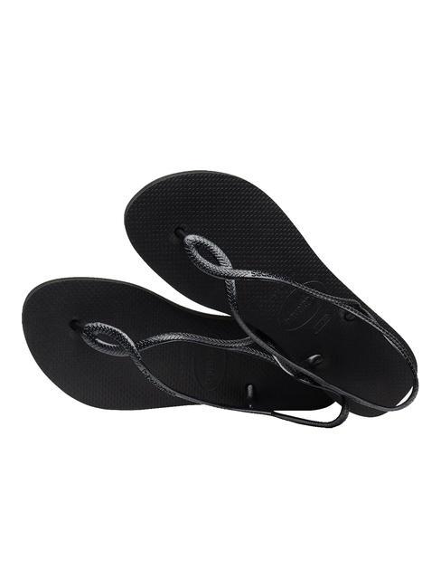 LUNA FLATFORM Sandale flip-flop cu formă plată BLACK - Pantofi femei