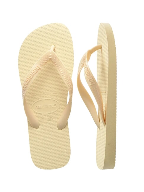 TOP SENSES Papuci flip-flop cremă de unt - Pantofi femei