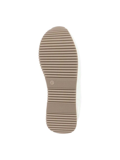 GEO JR Adidași cu platformă cu logo lateral Alb / Geo Bej - Pantofi femei