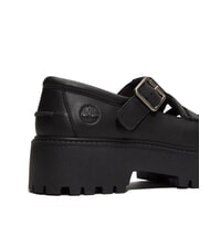TIMBERLAND STONE STREET BUCKLE Pantof cu platforma din piele negru plin de cereale - Pantofi femei - 8