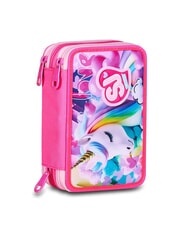 SJGANG FLYUNICORN GIRL Trusa cu 3 fermoar completă cu trusa școlară fuxiafluo - Penare și accesorii - 6