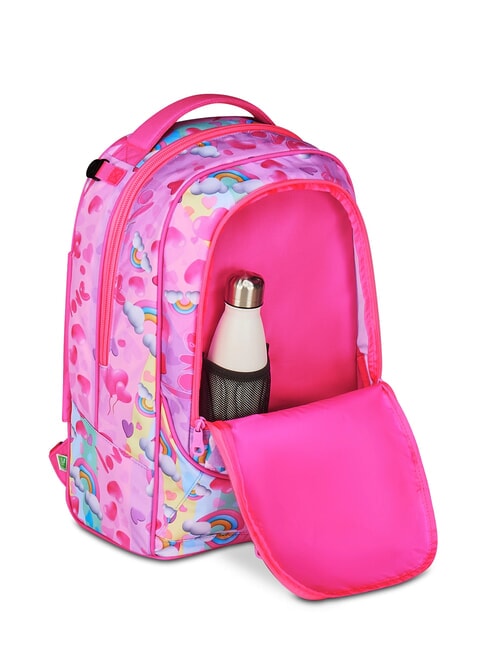 FLYUNICORN GIRL 3WD Troler rucsac detasabil, 3 roti fuxiafluo - Rucsacuri cu role